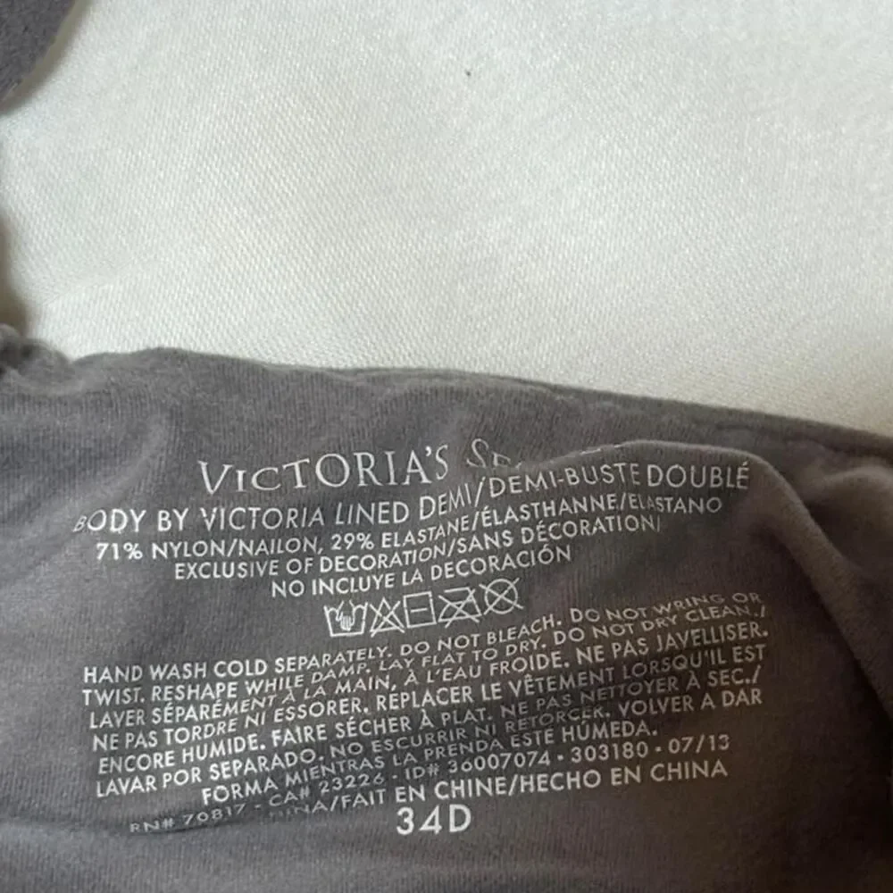 Victoria-s-secret Women's Grey and Blue Bra
